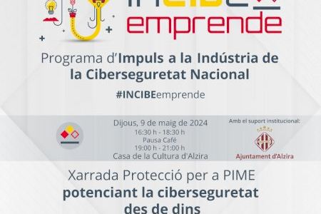 Un centenar de personas participarán en la jornada sobre ciberseguridad en Alzira promovida desde Innovación