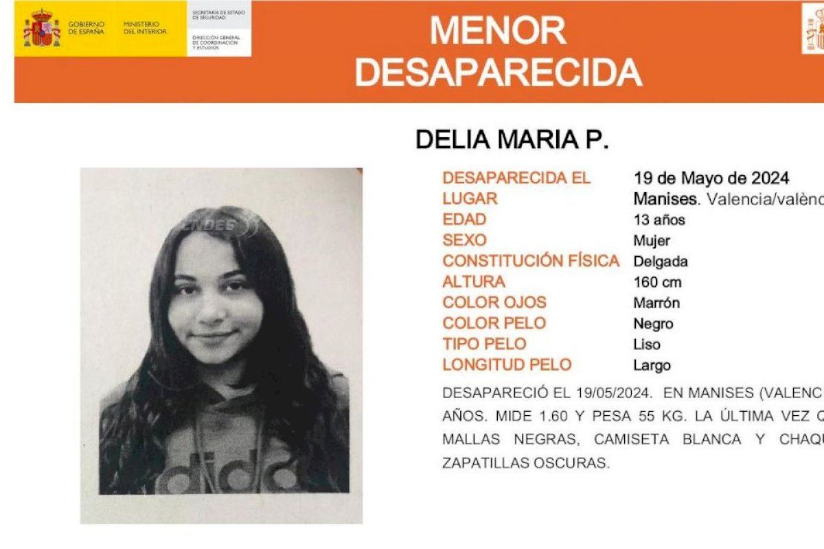 DESAPARECIDA VALENCIA Buscan A Una Adolescente Desaparecida En