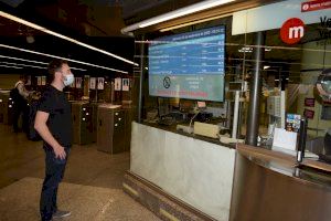 Los usuarios de Metrovalencia podrán conocer el aforo de los trenes antes de acceder a la estación