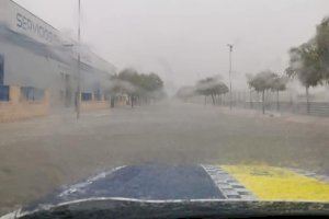 Imatge d'una zona inundada a Sueca aquest dijous