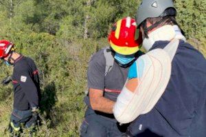 Herido un joven que practicaba escalada en Vallat