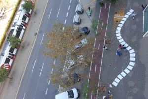 Una acció artística a Magisteri tracta de sensibilitzar contra la violència de gènere i la lgtbfobia