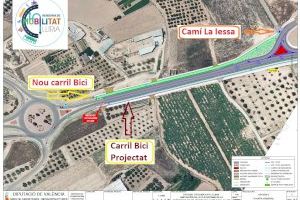 Diputación de València incorporará un nuevo carril bici en la CV-339 para dar acceso directo al Camino de La Yesa