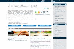 La Unidad Responsable de Accesibilidad de la UJI pone en marcha una nueva web