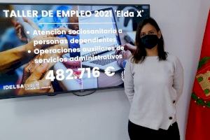 El Ayuntamiento de Elda solicita fondos para dos talleres de empleo en las especialidades de Atención Socio-Sanitaria de dependientes y de Auxiliar de Administración