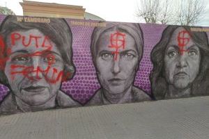 Ataquen “greument” el mural feministe de Gandia