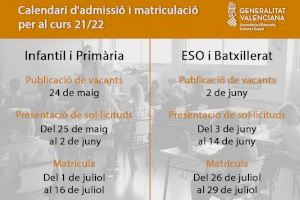 Abierto el plazo de matriculación telemática para el curso 2021-2022 de Infantil, Primaria, ESO y Bachillerato