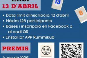 L’àrea de Joventut de l’Alcúdia de Crespins llança un nou torneig en línia de Rummikub