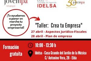 Idelsa y Jovempa ofrecen el ciclo de talleres ‘Crea tu empresa’ para ayudar a los jóvenes de Elda a poner en marcha una idea de negocio