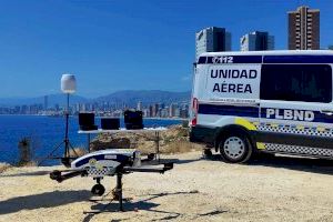 La Unidad Aérea de la Policía Local de Benidorm está operando equipos de detección e inhibición de drones