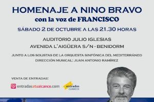 Nino Bravo en la voz de Francisco, la propuesta de la Orquesta Sinfónica del Mediterráneo para el 2 de octubre