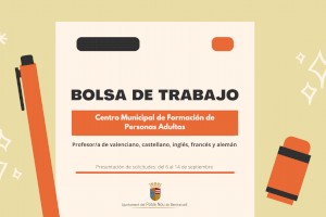 Benitatxell convoca un proceso selectivo para crear una bolsa de trabajo para el Centro Municipal de Formación de Personas Adultas