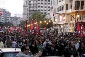 Seis manifestaciones cruzarán Valencia en el 9 d'Octubre