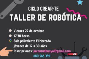 Buñol continúa sus talleres creativos para jóvenes en este 2021 con uno sobre Robótica mañana viernes