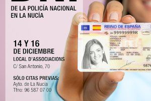 El 14 de diciembre vuelve la Oficina del DNI a La Nucía