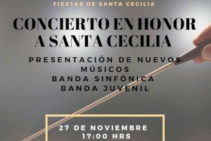 Burjassot se llenará de los mejores acordes de la Banda Juvenil y la Banda Sinfónica de la Agrupación Musical Los Silos para homenajear a Santa Cecilia