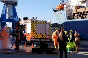 El Port de Castelló acull un simulacre d'escapament d'amoníac