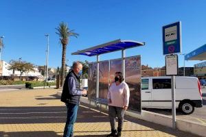 Moncofa estrena parada de bus en la rotonda del Ancla