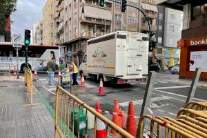 Comienzan las obras de mejora de accesibilidad en los cruces de Vicente Blasco Ibáñez