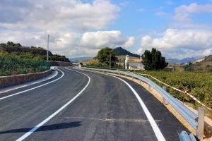 La Diputació mejora la seguridad de un tramo de la CV-683 entre la Font d’en Carròs y Oliva