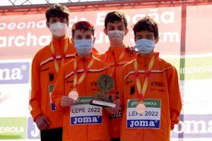 José Marín queda tercer amb la selecció valenciana en el Campionat d’Espanya de Marxa en Ruta per Federacions Cadet