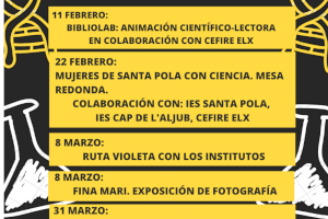 Santa Pola organiza en las bibliotecas municipales el II ciclo de visibilización de la mujer y la niña en el mundo