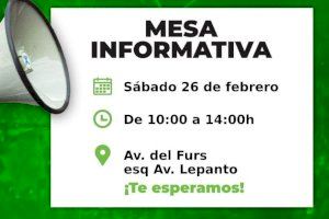 Mesa informativa de Vox Jávea