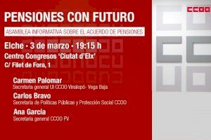 Asamblea Informativa sobre el Acuerdo de Pensiones en Elche