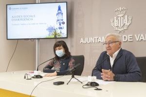 El Ayuntamiento de València ha destinado 7 millones de euros por ayudas sociales durante 2021, un 68% más que hace siete años