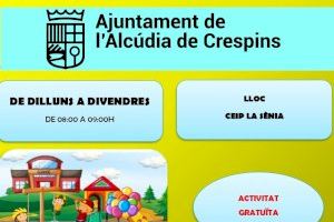 L’Alcúdia de Crespins posa en marxa de manera gratuïta l’Escola Matinera al CEIP la Sénia