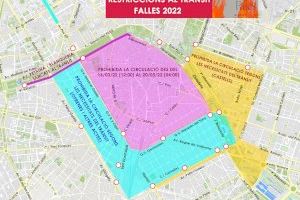 Fallas 2022: Estas son las calles cortadas al tráfico en Valencia