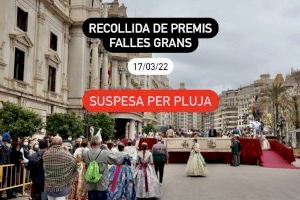 Valencia suspende la entrega de premios de las Fallas grandes por la lluvia