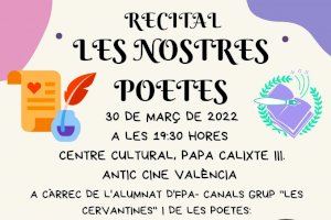 L’EPA de Canals organitza “Les nostres poetes” un recital de poesia que commemora la figura de la dona