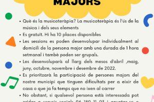 Serveis Socials de l’Alcúdia de Crespins posa en marxa un taller gratuït de musicoteràpia per a persones majors