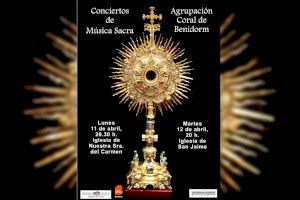 Benidorm culmina su programación cultural de Semana Santa con dos conciertos de música sacra de la Coral