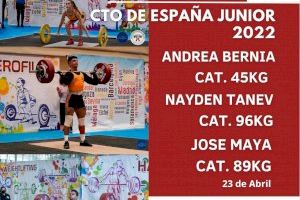 Nayden, Jose´F. Maya y Andrea Bernia al campeonato de España junior