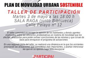 El Plan de Movilidad Urbana Sostenible continúa con la realización de un taller