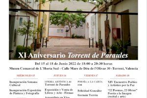 Torrent de Paraules celebra su Semana Cultural con motivo de su XI Aniversario