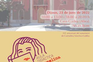 Cultura organitza unes jornades de portes obertes a l'Aula Didàctica Carmelina Sánchez-Cultillas