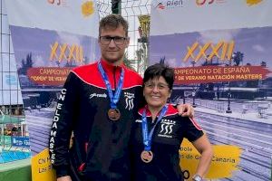 Dos bronces en el Nacional de Las Palmas, para el Club Natación Elda Master