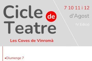 El IV Cicle de Teatre de les Coves de Vinromà omplirà el municipi d'espectacles entre el 7 i el 12 d'agost