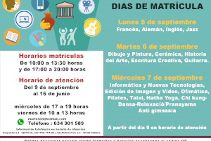 La matrícula para los talleres de Salamandra se realizará del 5 al 7 de septiembre