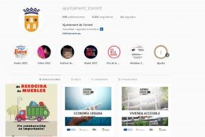 El Instagram del Ayuntamiento de Torrent aumenta en más de 1.000 seguidores durante el primer semestre de 2022 y supera los 8.000