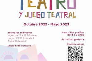 El Ayuntamiento de San Antonio de Benagéber lanza un segundo "Taller de Teatro y Juego Teatral” para niños