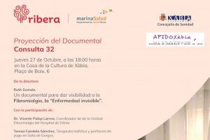 Projecten a Xàbia un documental sobre la fibromiàlgia