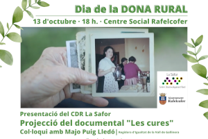 Celebració del Dia de la Dona Rural amb la projecció del documental “Les cures”