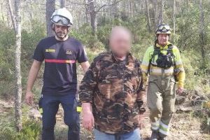 Els bombers efectuen dos rescats a Castelló: un caçador a Aín i una dona en Vistabella