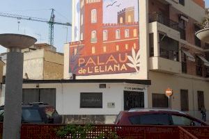 Un mural urbà recorda l'antic Palau de l'Eliana