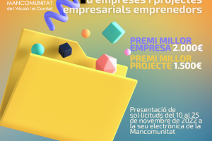 XI edició del Concurs d’Empreses i Projectes Empresarials Emprenedors de la Mancomunitat de l’Alcoià i el Comtat