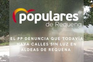 El PP denuncia que "todavía hay calles sin luz en aldeas de Requena"